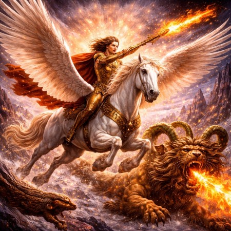 Беллерофонт: герой, Пегас и битва с чудовищем Химерой