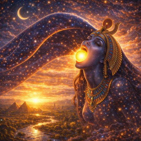 Нут: небесная богиня, проглатывающая солнце