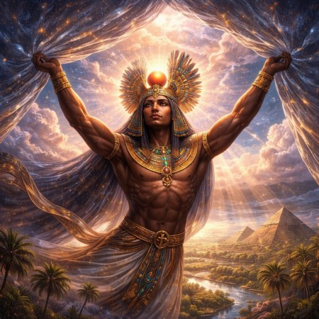 Шу: бог воздуха, разделивший небо и землю