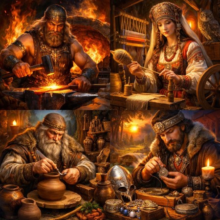 Славянские Боги ремёсел: кто стоял за кузней, ткацким станом и рукой мастера